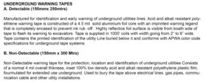 Underground Labels Underground Warning Tapes in UAE | Warning Tapes Supplier in Dubai